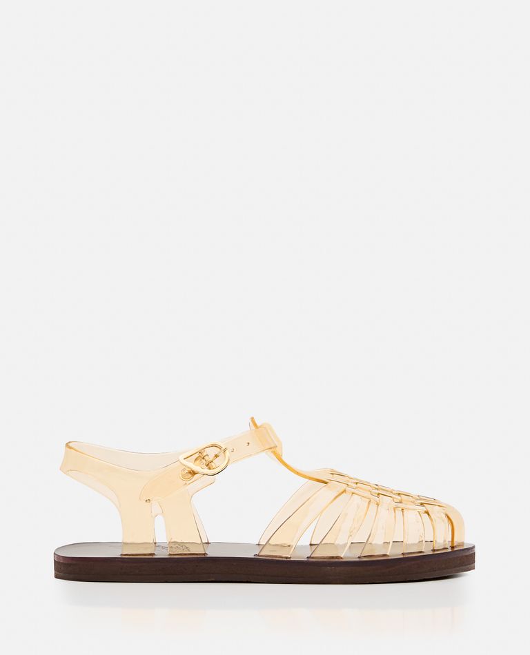 Ancient Greek Sandals Homeria Transparent Jelly Fisherman Sandals In Beige