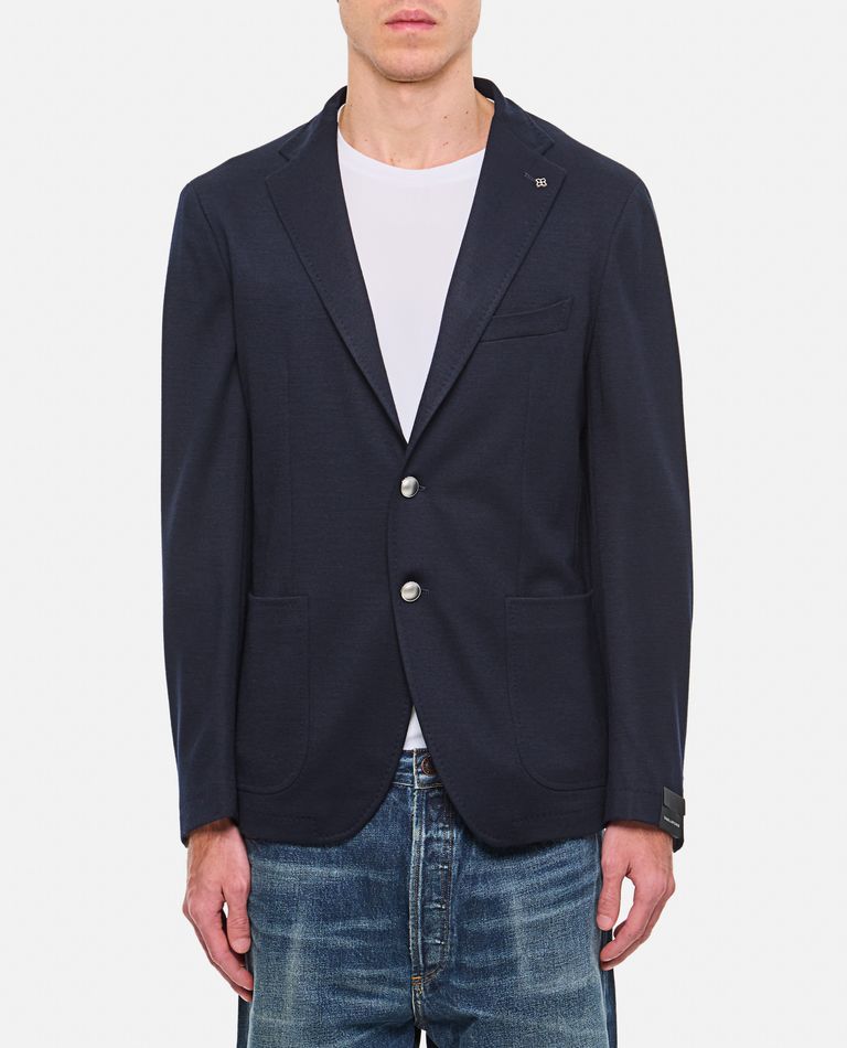 Shop Tagliatore Single Breasted Jacket In Blue