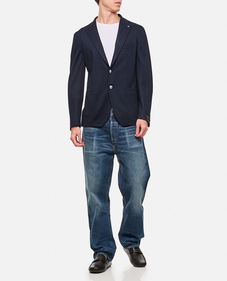 Shop Tagliatore Single Breasted Jacket In Blue