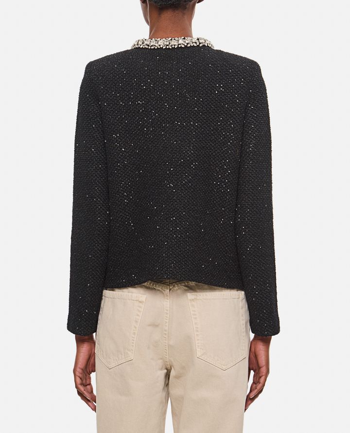 Self-Portrait - CARDIGAN NERO IN MAGLIA_3