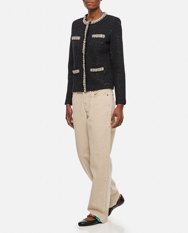 Self-Portrait - CARDIGAN NERO IN MAGLIA_2