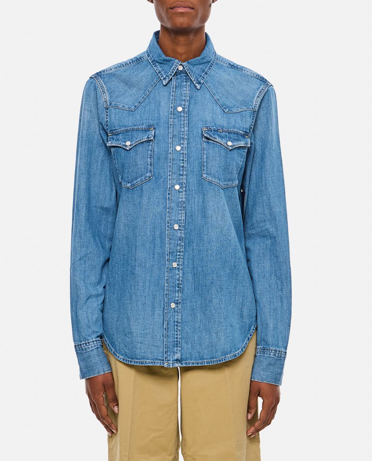 Shop Polo Ralph Lauren Long Sleeve Shirt In Sky Blue