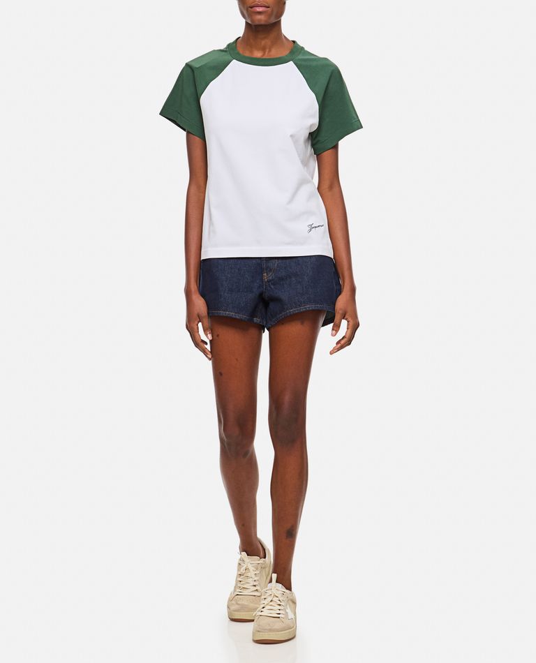 Shop Jacquemus Le Mini Tshirt Baseball In White