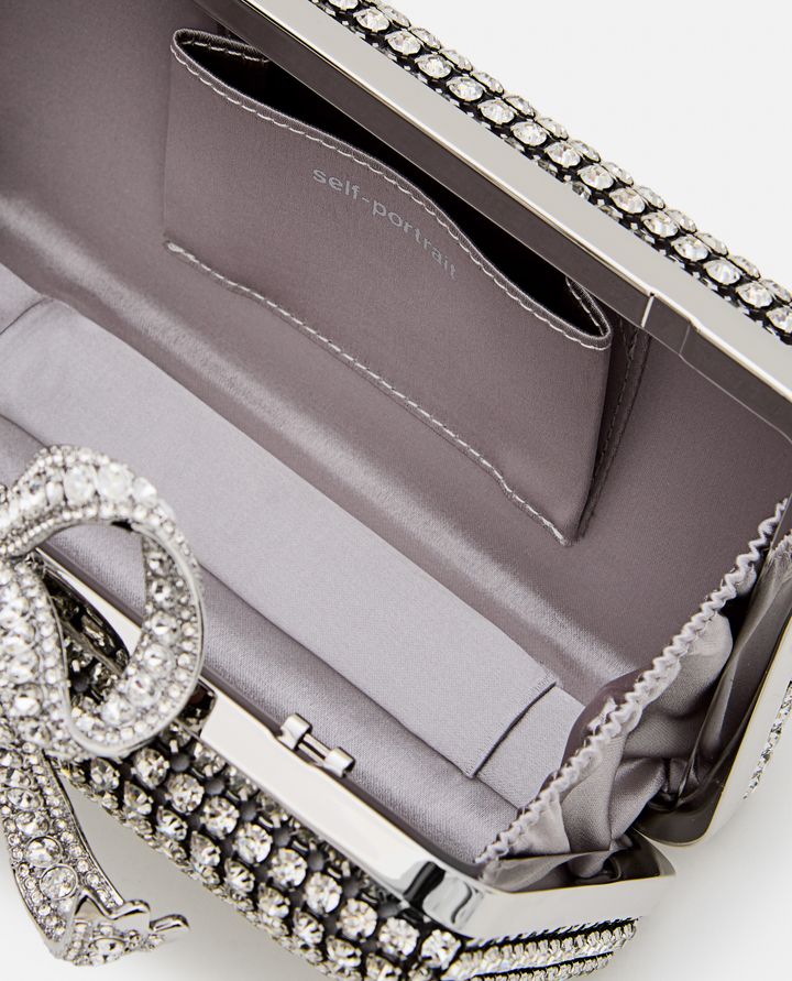 Self-Portrait - SILVER CRYSTAL BOX CLUTCH_3