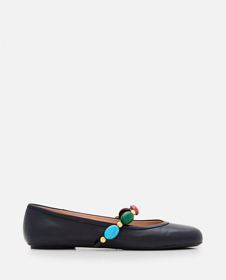 Shop Gianvito Rossi Ballerinas With Stones In Black