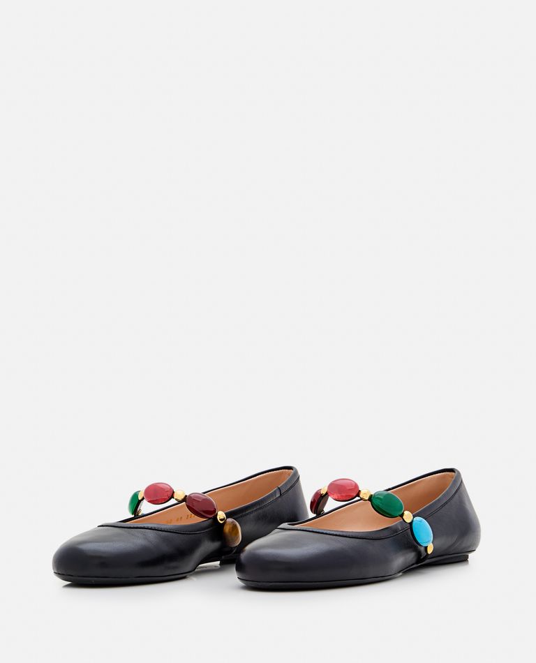Shop Gianvito Rossi Ballerinas With Stones In Black