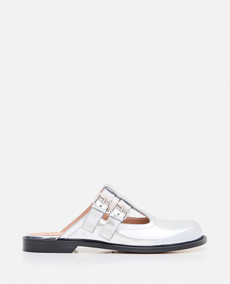 Shop Loewe Campo Mary Jane Mule In Silver