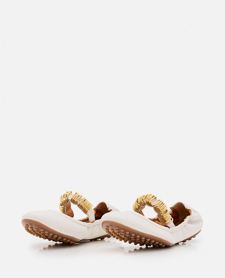 Tod's Dee Ballerina Shoes In Beige