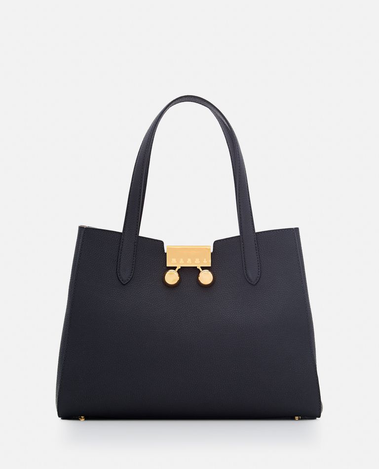 Shop Marni Trunkaroo Tote Bag In Black
