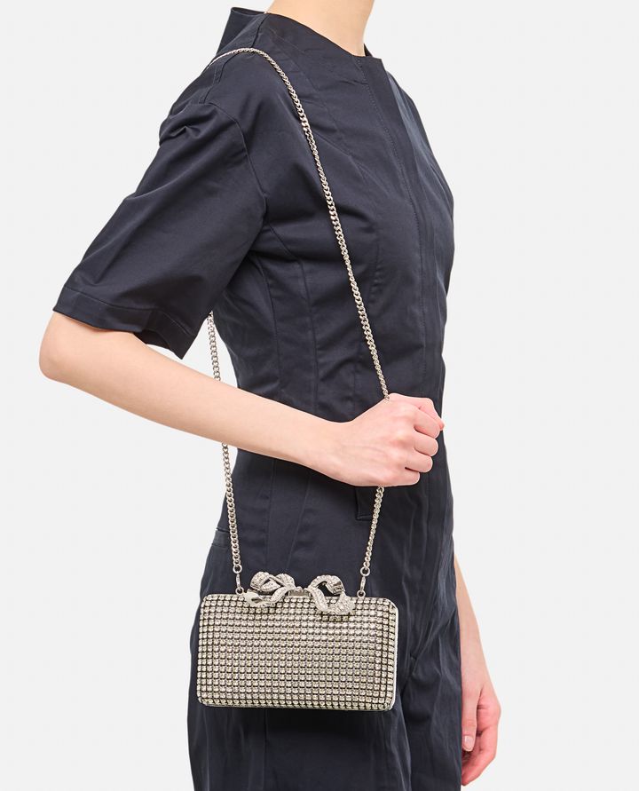 Self-Portrait - SILVER CRYSTAL BOX CLUTCH_5
