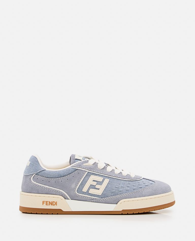 Shop Fendi Ff Sneakers In Sky Blue