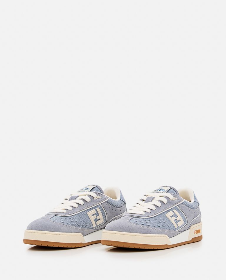 Shop Fendi Ff Sneakers In Sky Blue