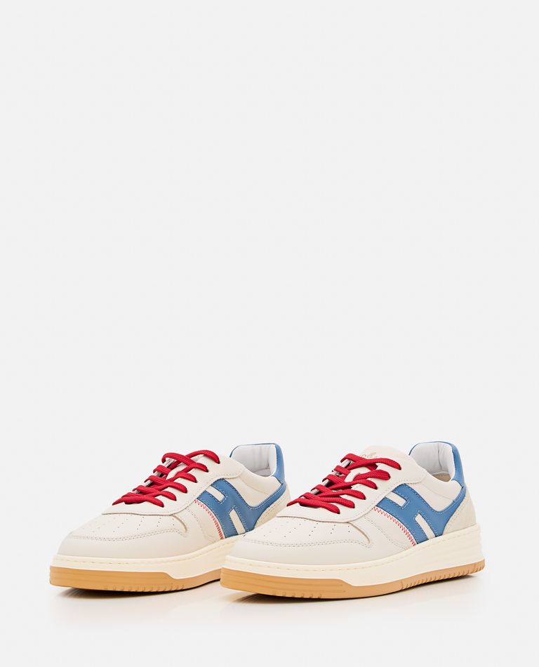 Hogan Panel Stitched Sneakers Perforated Toebox In Multicolor