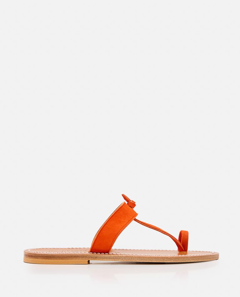 Kjacques K Jacques St Tropez Ganges Leather Sandal In Orange