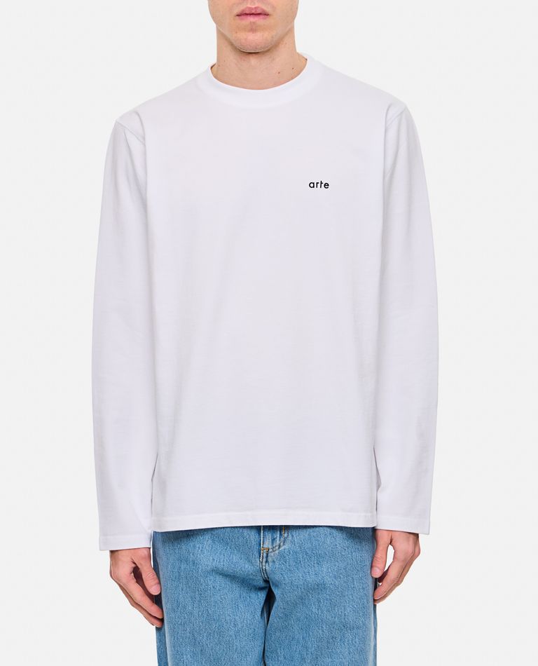Arte Antwerp White Long Sleeve Graphic T Shirt In White