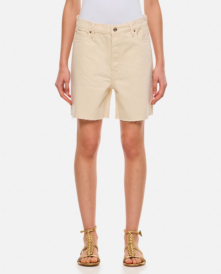 Frame The Trapunto Shorts Vanilla Bean In White