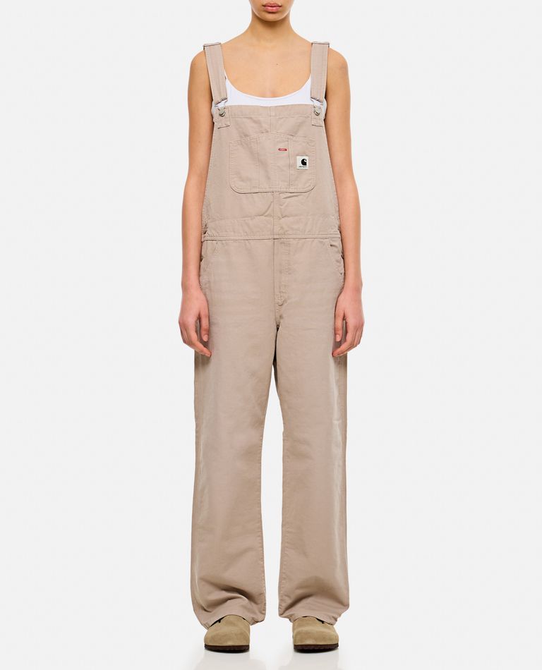 Shop Carhartt Bib Salopette In Beige