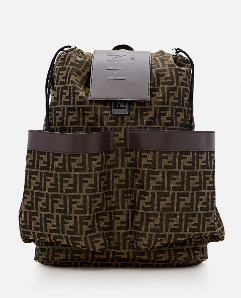 Shop Fendi Strike Backpack In Brown
