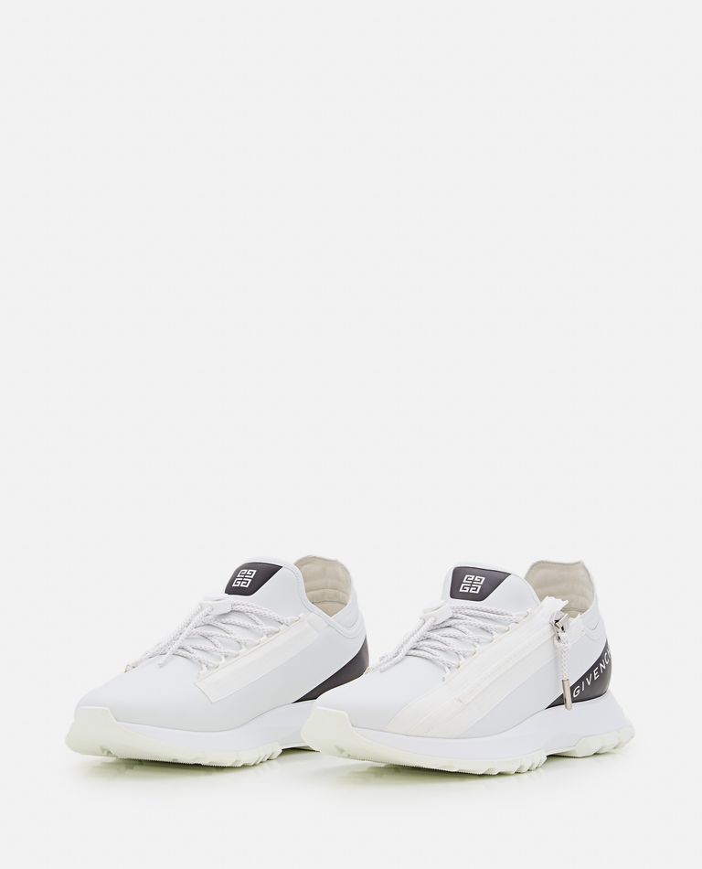 Givenchy Men Spectre Runner Leather Sneakers With 4g Side Zip Detail In Multi
