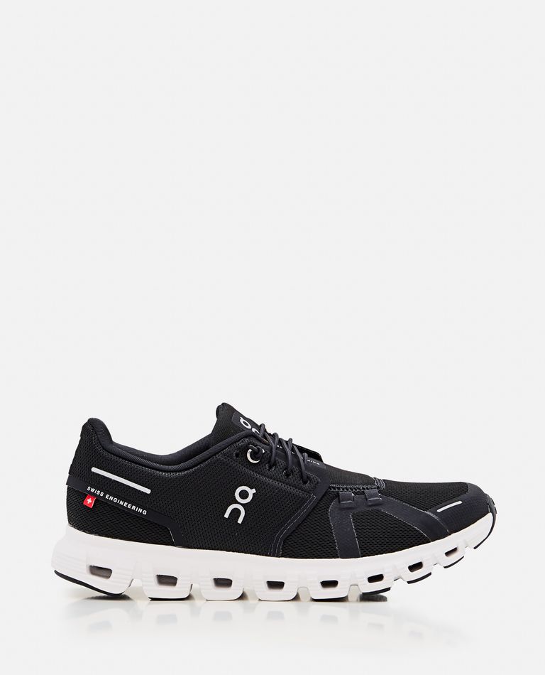 On Running Cloud 5 Panelled Mesh Sneakers In Black