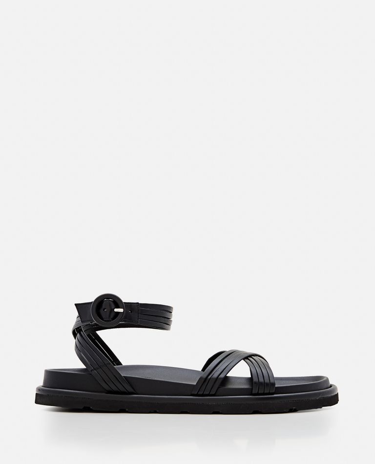 Gianvito Rossi Black Nappa Leather Lianne Sandals In Black