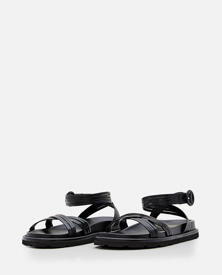 Gianvito Rossi Black Nappa Leather Lianne Sandals In Black
