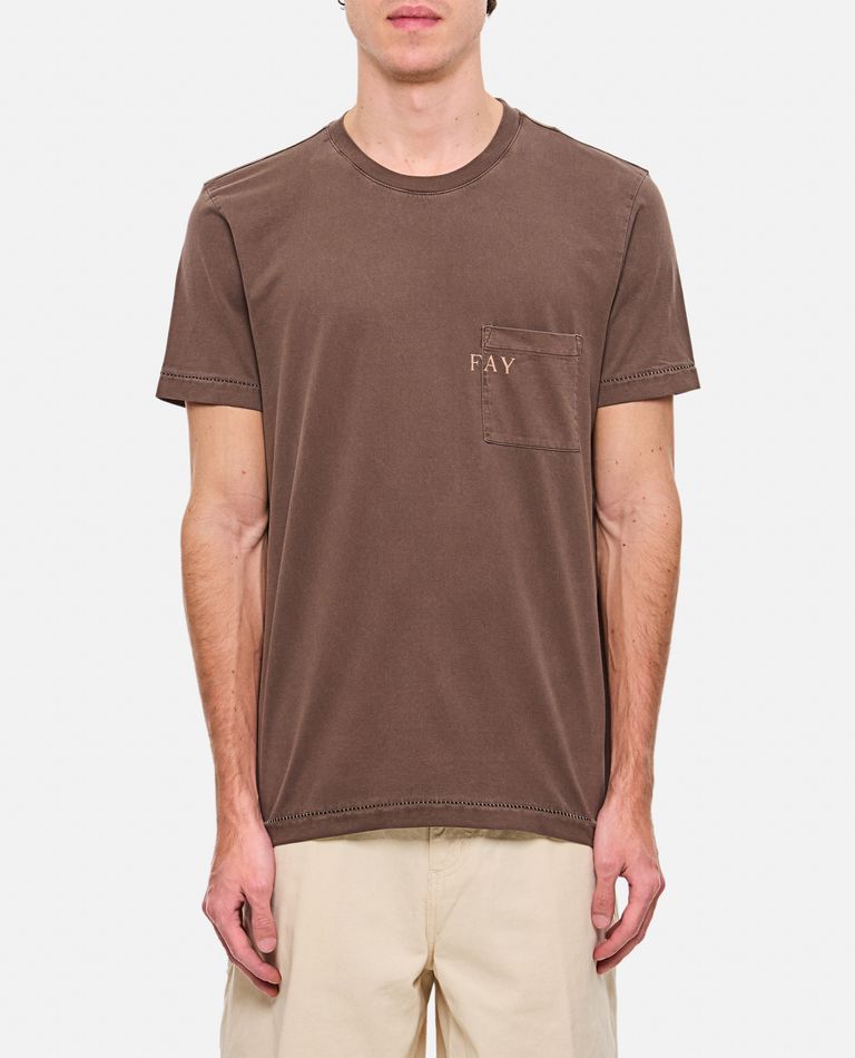 Fay T Shirts And Polos In Brown