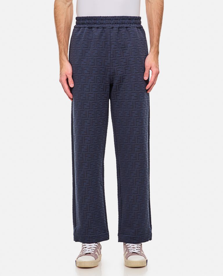 Fendi Monogram Trackpants In Blue
