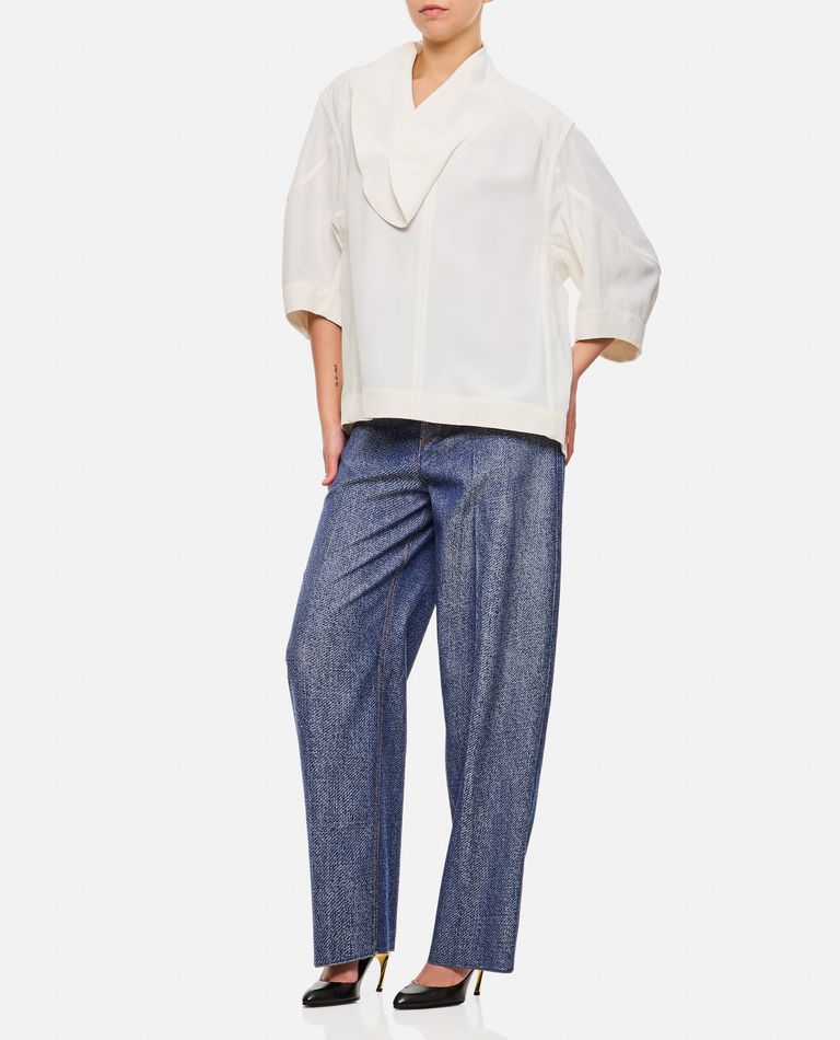 Shop Bottega Veneta Blusa In White