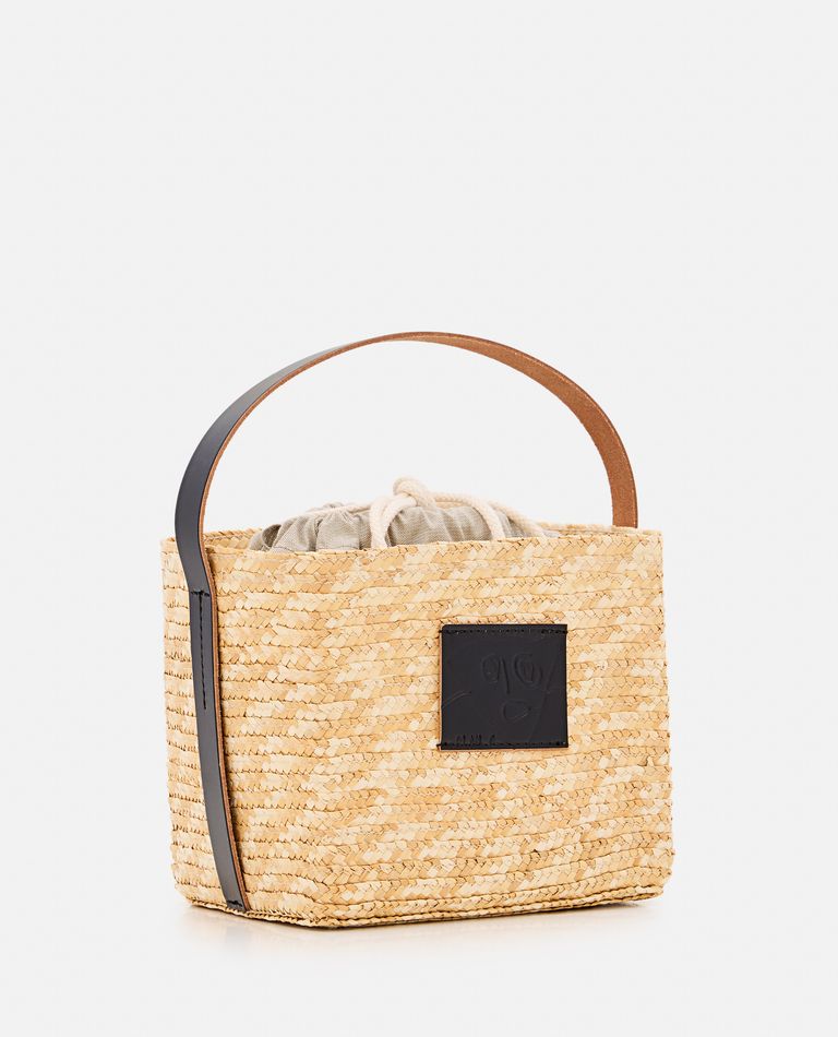 Plan C Straw Basket In Beige