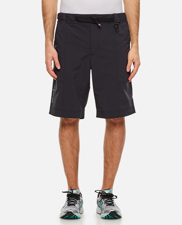 Moncler Day-namic Nylon Bermuda Shorts With Adjustable Drawstring In Black
