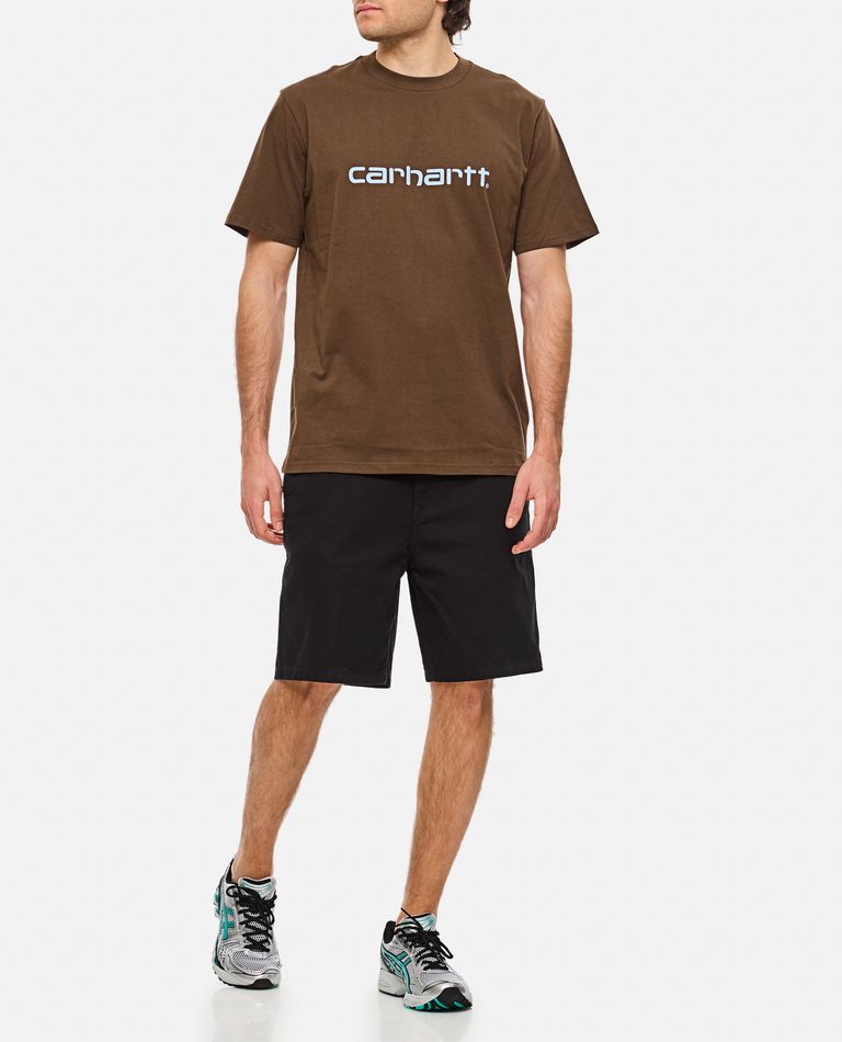 Carhartt Short Sleeves Script T-shirt In Brown