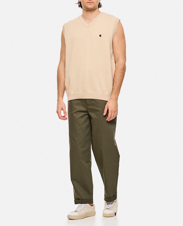Shop Carhartt Madison Vest Sweater In Beige