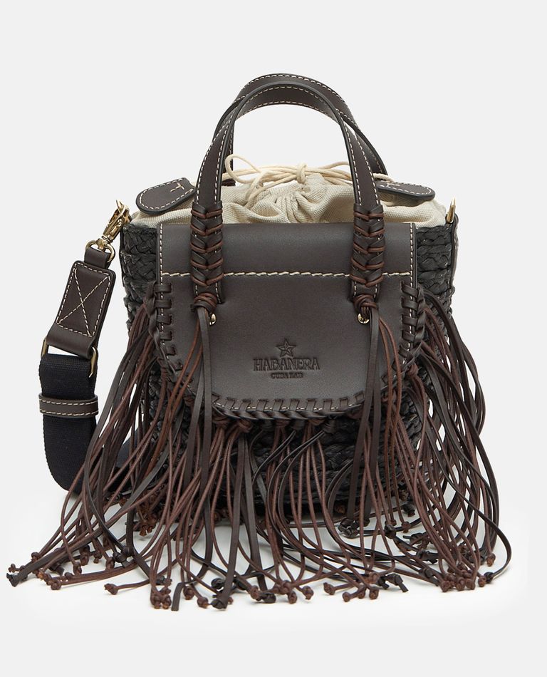 Cuba Lab Habanera Fringes Tote Bag In Brown