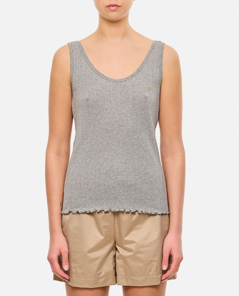 Shop Fendi Top In Grey