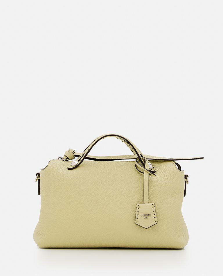 Fendi By The Way Leather Bag In Beige