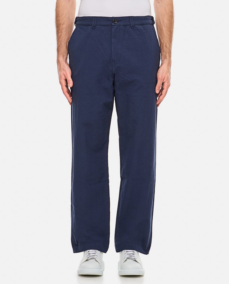 Ps By Paul Smith Textured Trousers In Blue