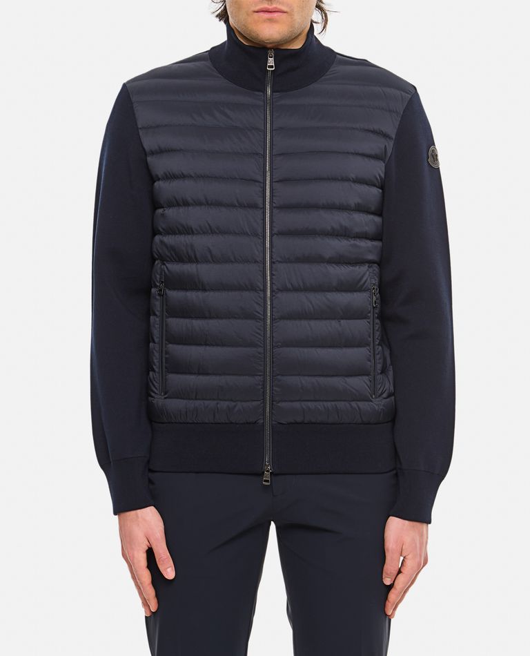 Moncler Tricot Cardigan In Blue