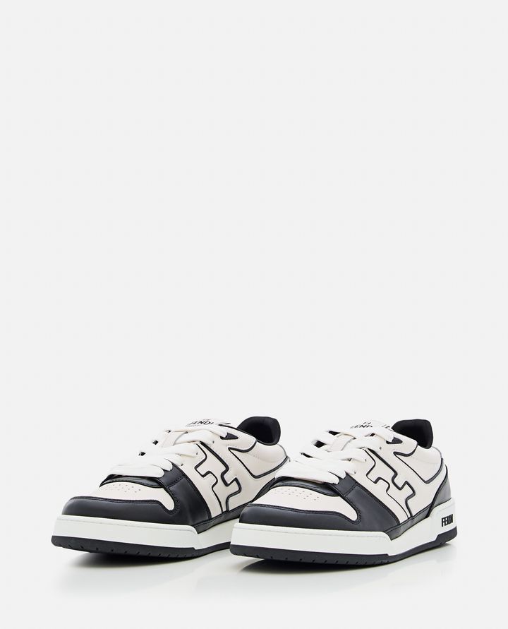 Fendi - WHITE AND BLACK FENDI MATCH SNEAKERS_3