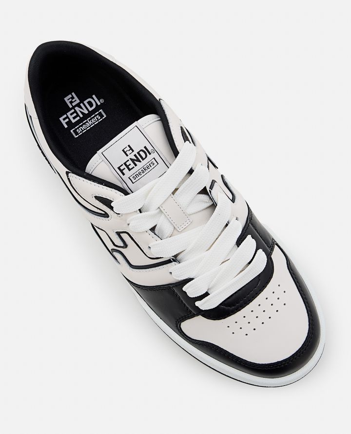 Fendi - WHITE AND BLACK FENDI MATCH SNEAKERS_6