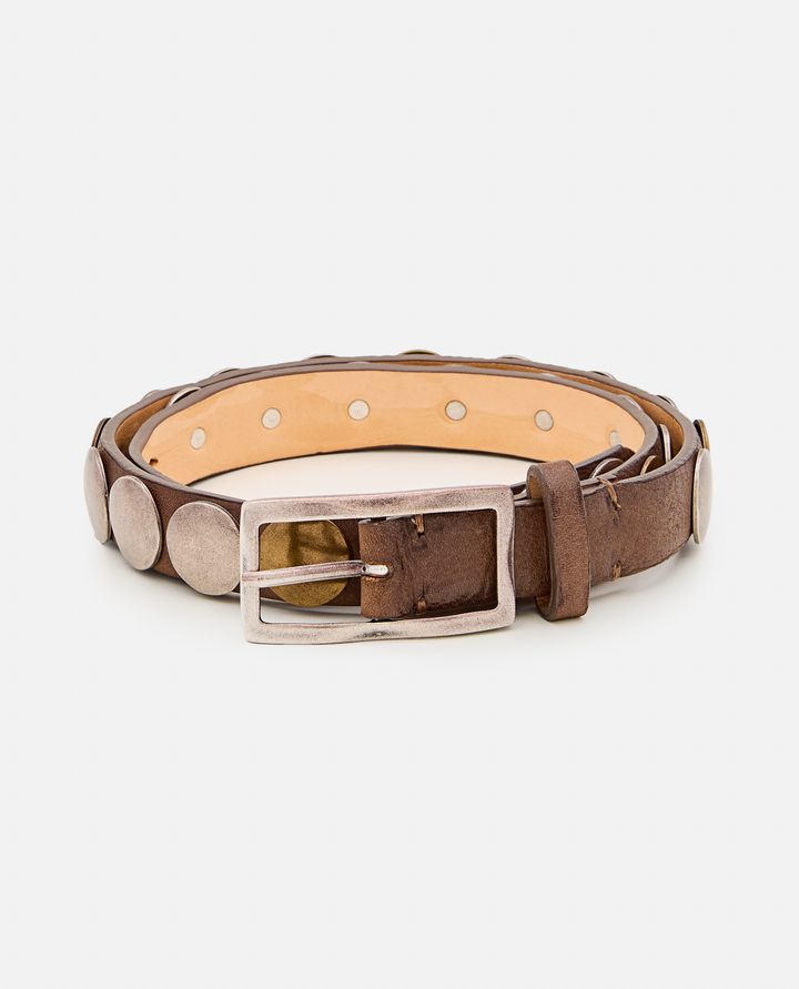 REPTILE'S HOUSE - BROWN BAHIA BELT WITH STUDS_1
