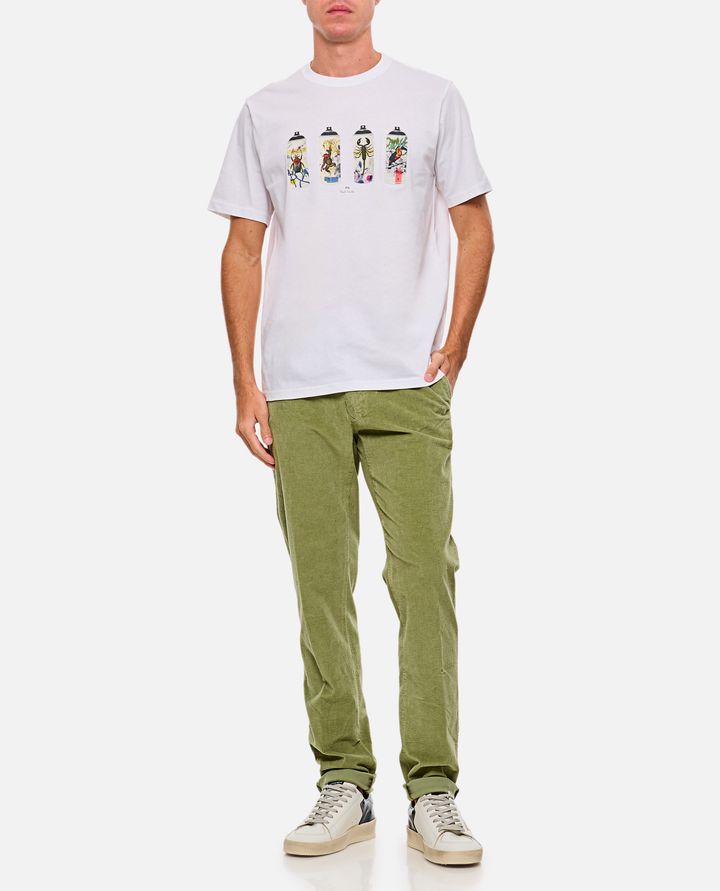 PS Paul Smith - WHITE SPRAY CANS PRINT T-SHIRT_2