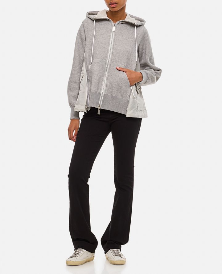 Sacai - FELPA CON ZIP E CAPPUCCIO_4