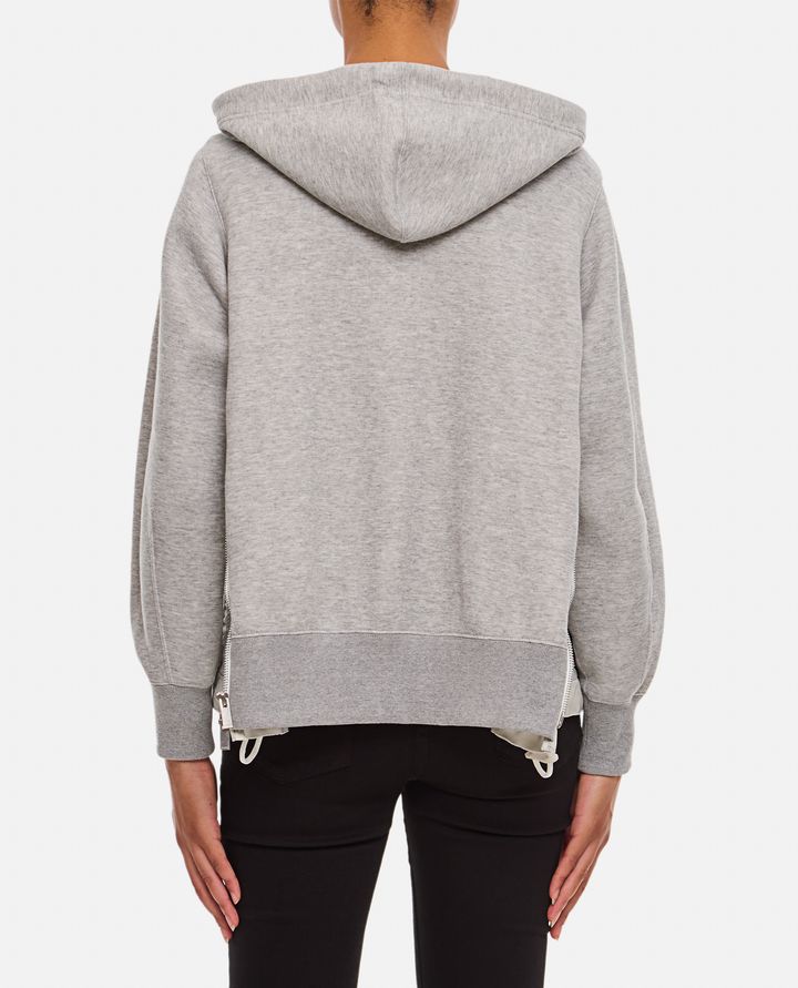 Sacai - FELPA CON ZIP E CAPPUCCIO_6
