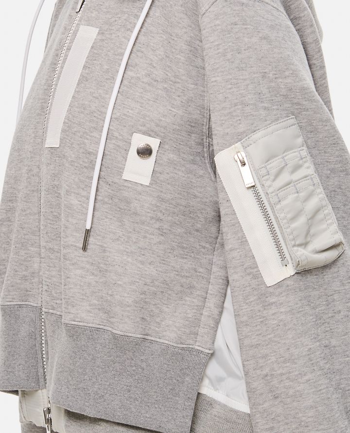 Sacai - FELPA CON CAPPUCCIO E ZIP_7