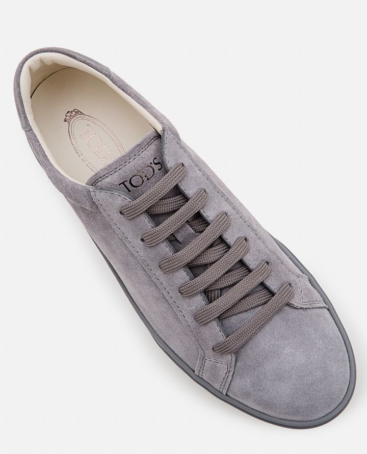 Tod's - GREY SUEDE SNEAKERS_4