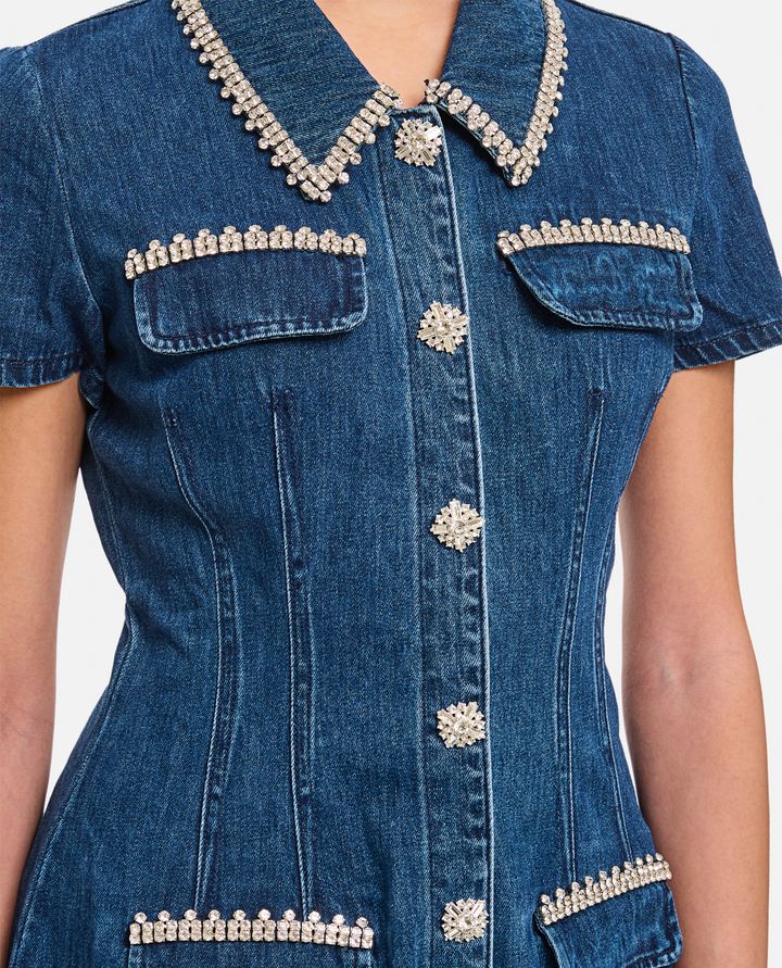 Self-Portrait - MINI ABITO DENIM_4