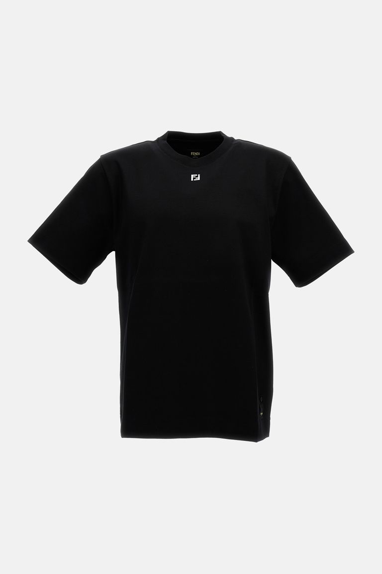 Fendi M.j. Ff Metal T-shirt In Black