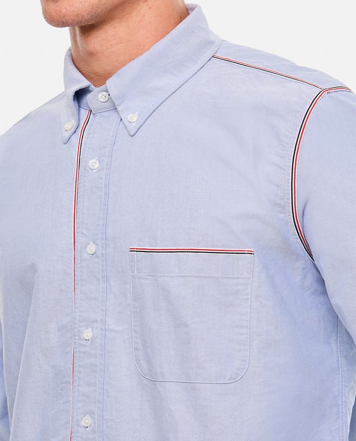 Thom Browne - LIGHT BLUE COTTON OXFORD SHIRT_8