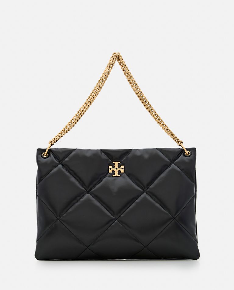 ショルダーバッグ・ポシェット TORY BURCH BLACK LEATHER KIRA SHOULDER BAG Kira Chevron Convertible Shoulder Bag: Women's Designer